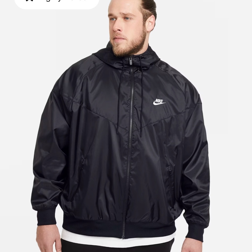 Nike Men's Black Windbreaker Jacket